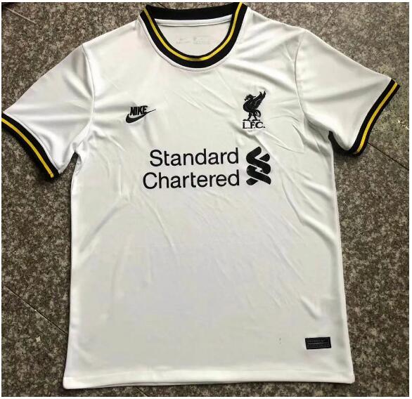 Liverpool White Black Training Shirt 2020/21